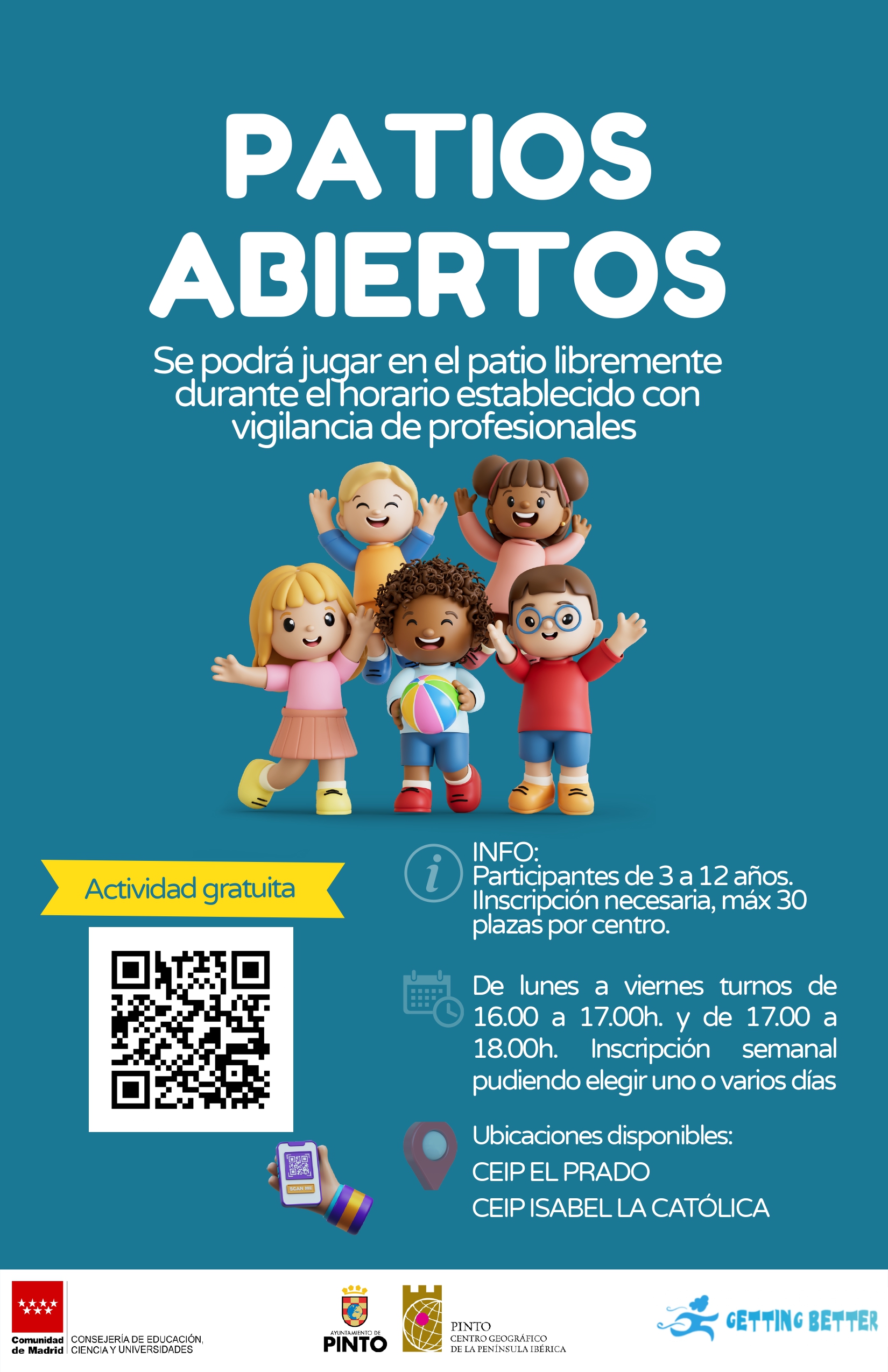 Pinto sigue apostando por la conciliación con la puesta en marcha del programa ‘Patios Abiertos’
