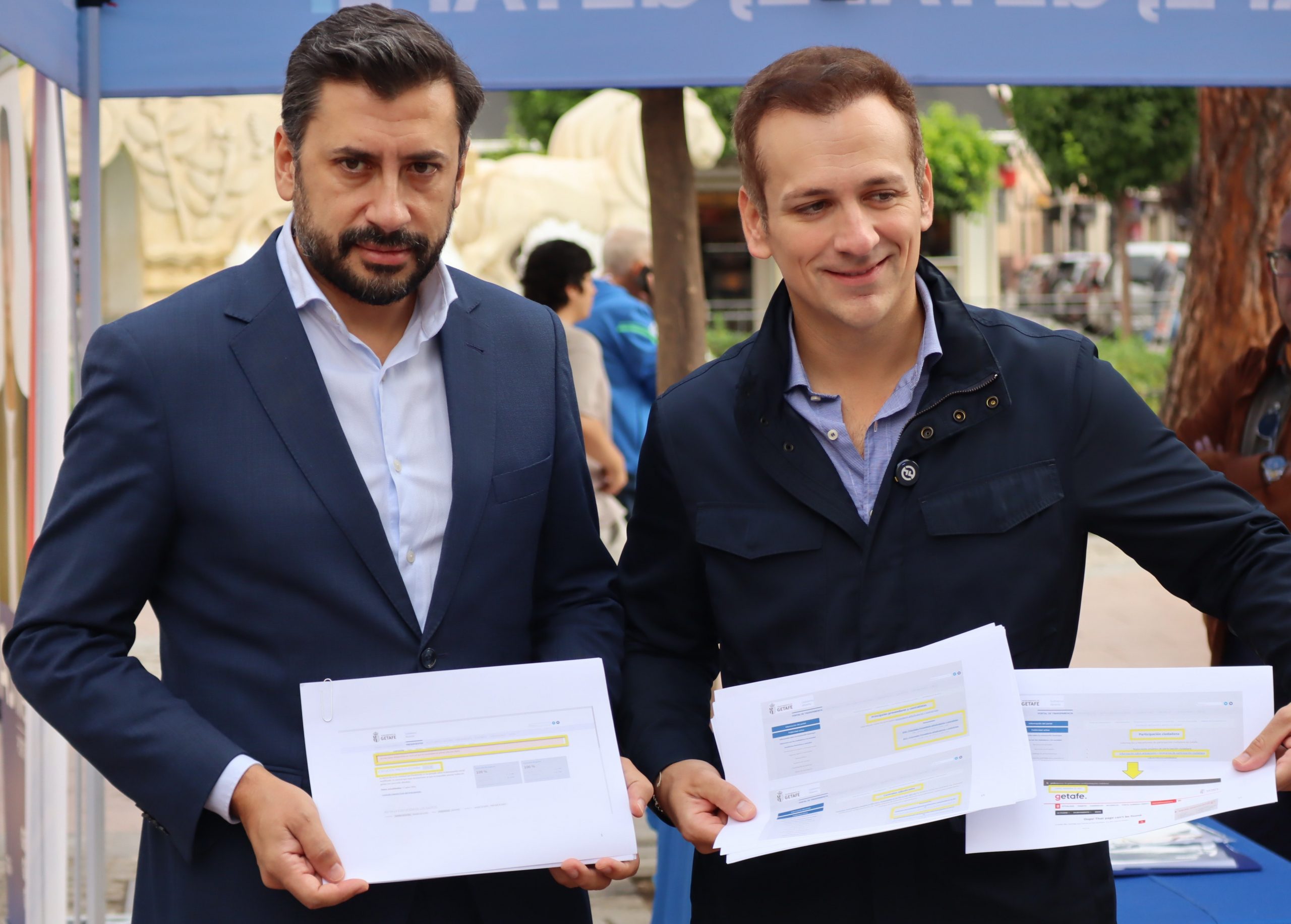 Antonio José Mesa y Díaz-Pache denuncian “la falta de transparencia por parte de la alcaldesa de Getafe”