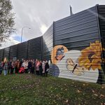 Inaugurado un mural contra la violencia de género en el barrio de La Alhóndiga de Getafe
