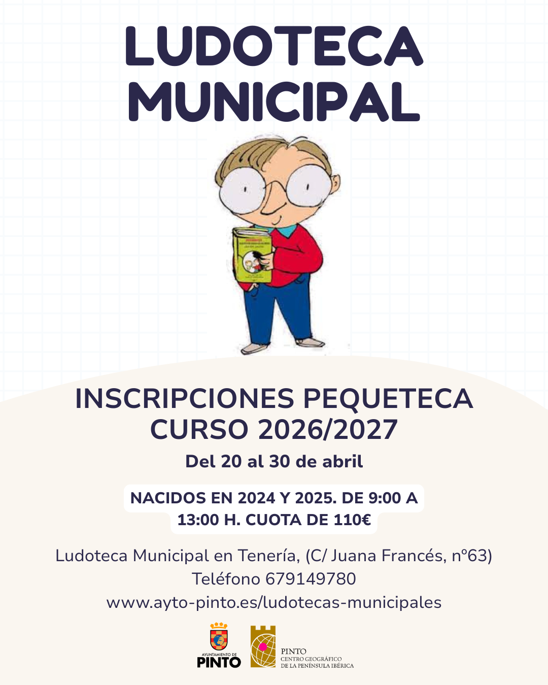 El servicio municipal de Pequeteca de Pinto abre el 20 de abril el plazo de inscripción del curso 2026/2027