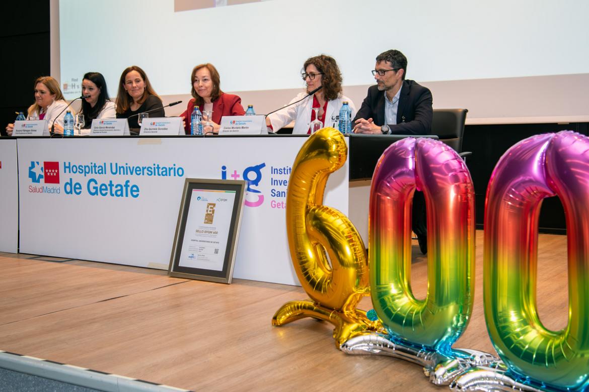 El Hospital público de Getafe recibe el reconocimiento del ‘Sello EFQM 600’