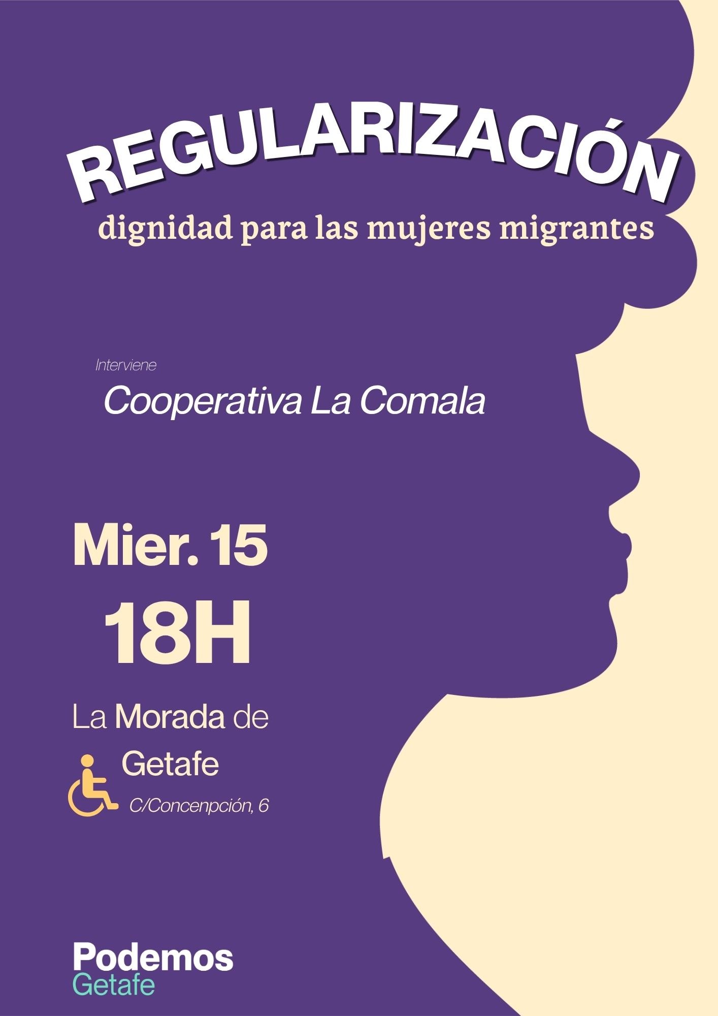 Podemos Getafe celebra un acto sobre el proceso de regularización con una perspectiva de género