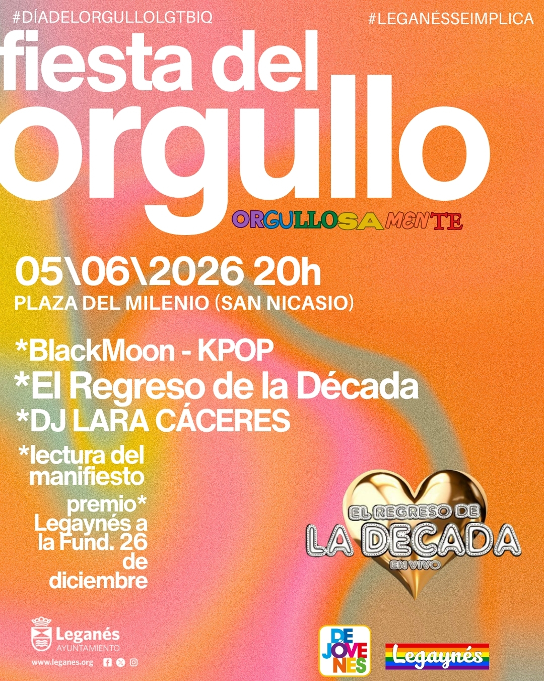 Leganés vuelve a abrir un año más la programación de «Orgullo en Comunidad» (MADO26) en toda la región