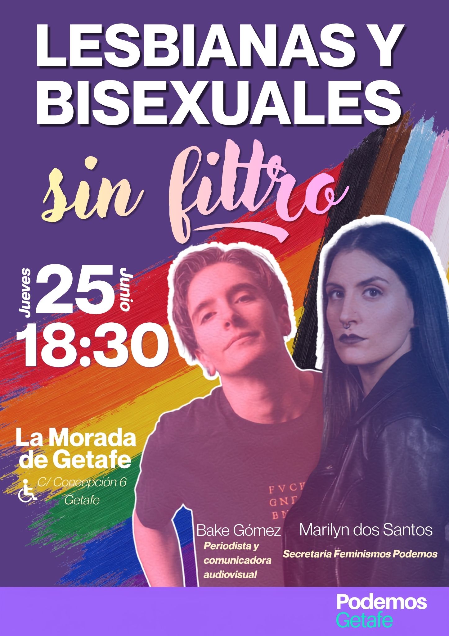 Podemos Getafe celebra el Orgullo con un encuentro para visibilizar las realidades de mujeres lesbianas y bisexuales