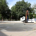 Comienzan las obras para una moderna fuente infantil en el barrio getafense de San Isidro