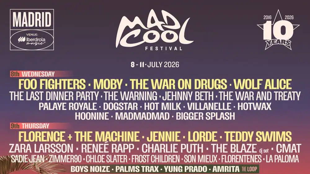 Mad Cool pone fecha límite a la venta de abonos para su edición de 2026