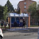 Una marquesina da la bienvenida a la princesa Leonor junto a la Universidad Carlos III