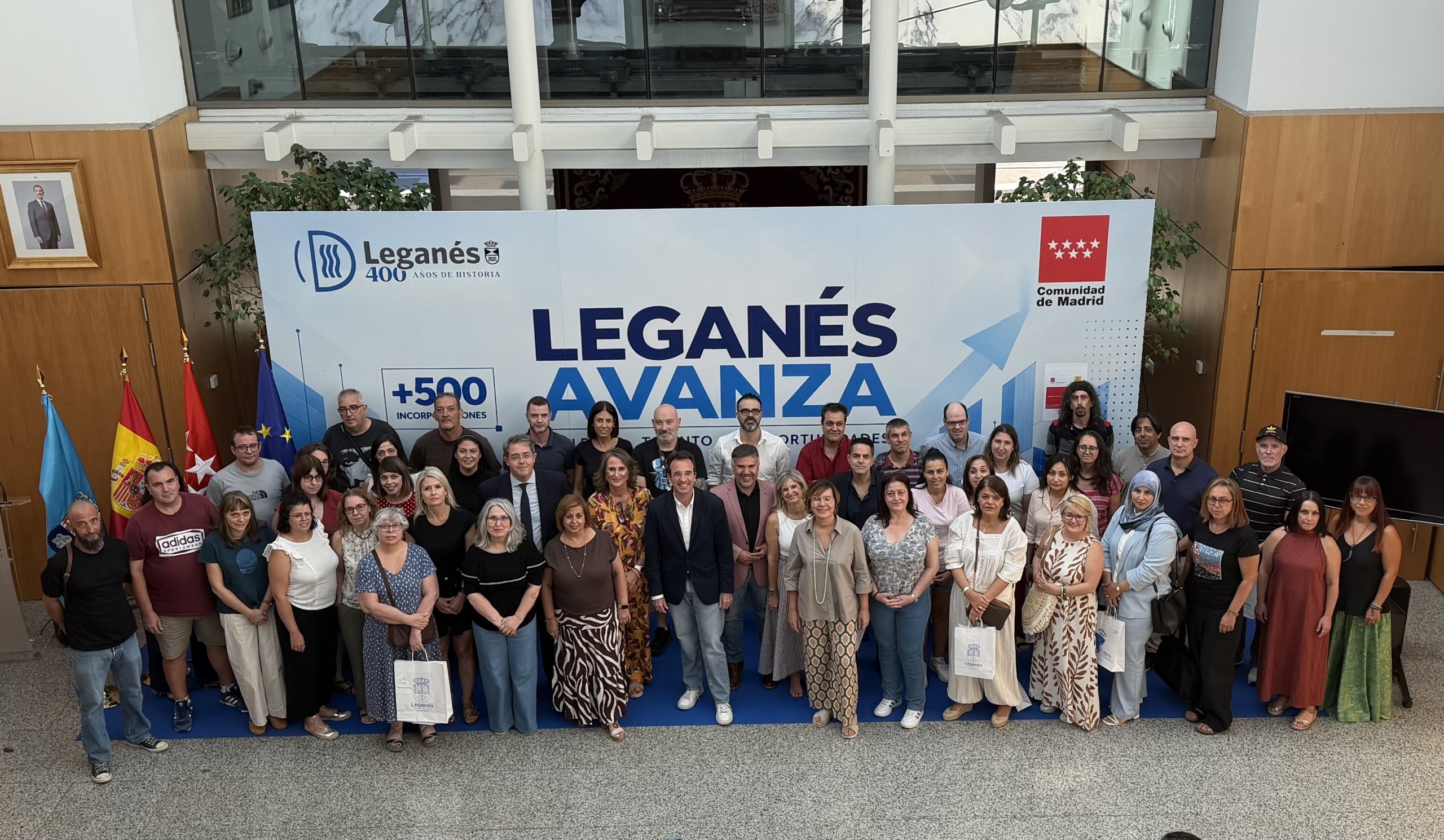 El Ayuntamiento de Leganés contrata 44 nuevos desempleados y ya son más de 500 en este mandato a través de programas de Empleo y Formación