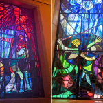 La Basílica del Sagrado Corazón en el Cerro de Los Ángeles recupera la luz de sus vidrieras medio siglo después