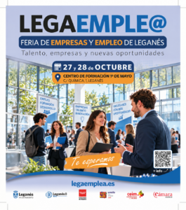 Llega una nueva Feria de Empleo de Leganés, con 50 empresas con stands para conectar con vecinos que buscan oportunidades laborales